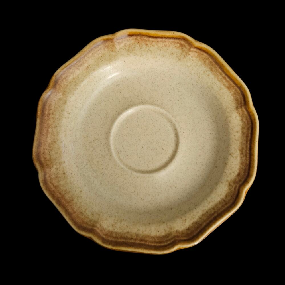 Mikasa Whole Wheat E8000 Saucer Set 4 Stoneware Brown Japan
